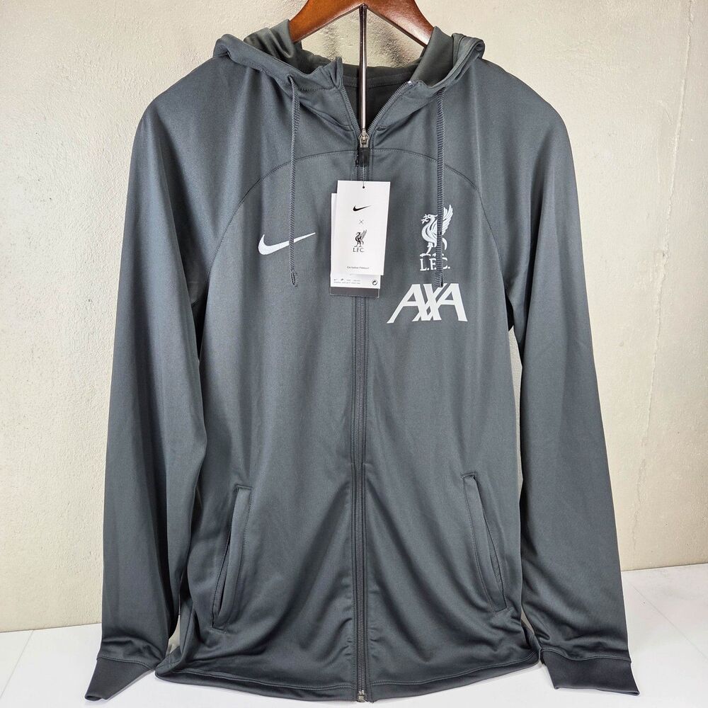 Nike Liverpool FC Strike Soccer Hooded Knit Tracksuit Jacket FD7117-061 Sz S
